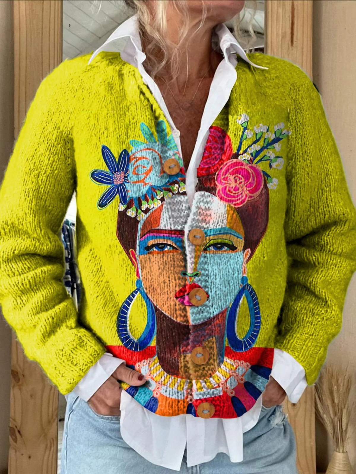 Isadora Cardigan™ | Freda Portrait Art Knit