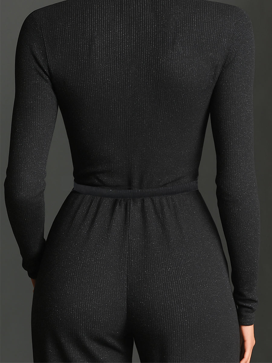 Selene™ | Sparkling Knit Jumpsuit