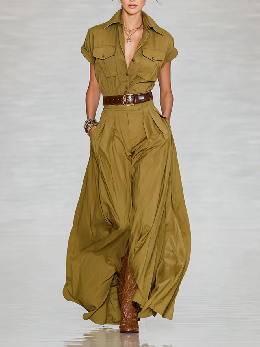 Selena™ | Shirt Maxi Dress