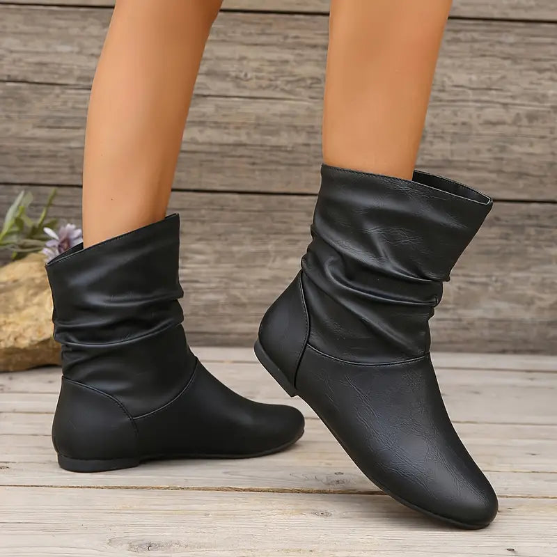WINDSOR™ COMFY SLIP-ON LEATHER WATERPROOF ANKLE BOOTS
