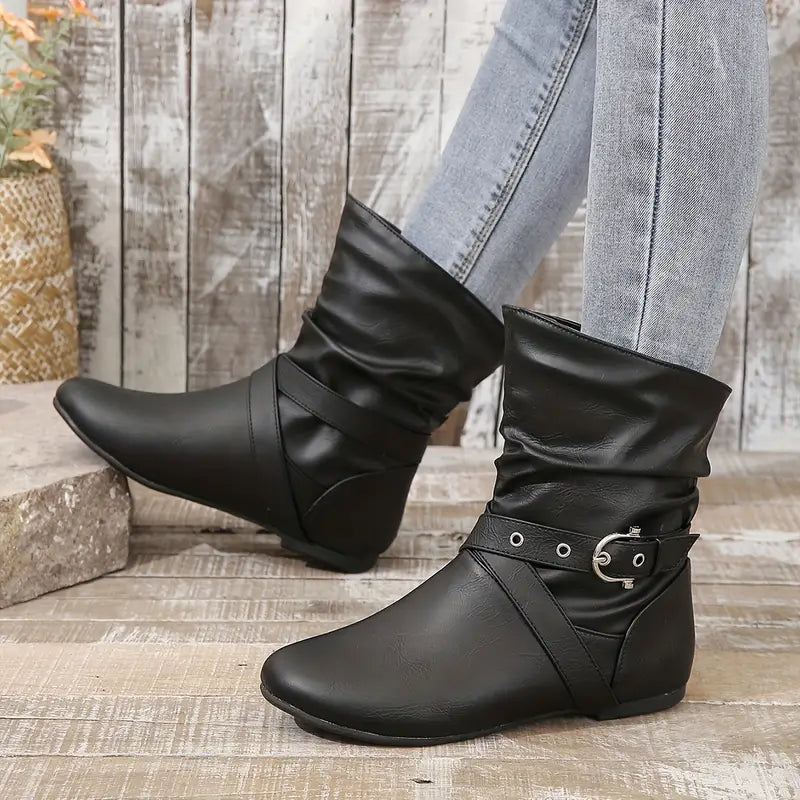 HAMILTON™ WATERPROOF ROUND TOE ORTHOPEDIC ANKLE BOOTS