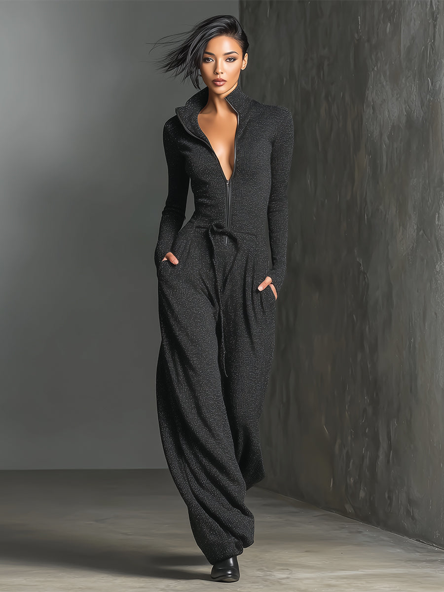 Selene™ | Sparkling Knit Jumpsuit