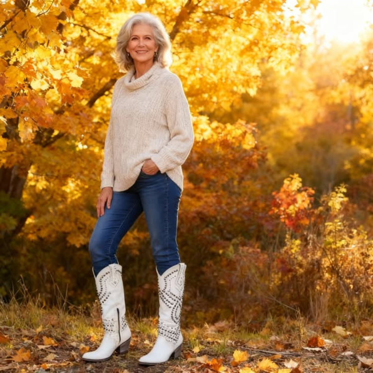 Mary | Western Knee-High Boots