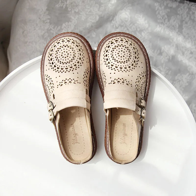 Helena™ | Supportive Retro Leather Slip-Ons