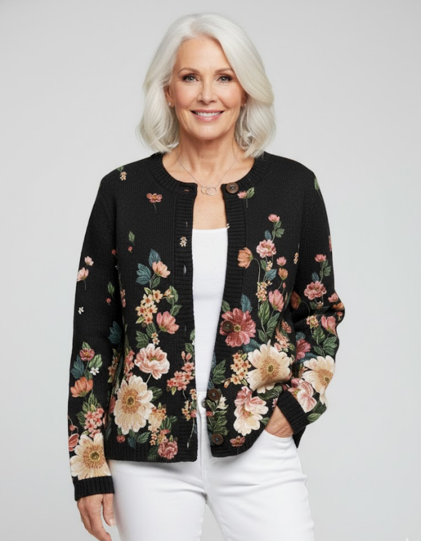 Helen Cardigan™ | Floral Print Casual Knit