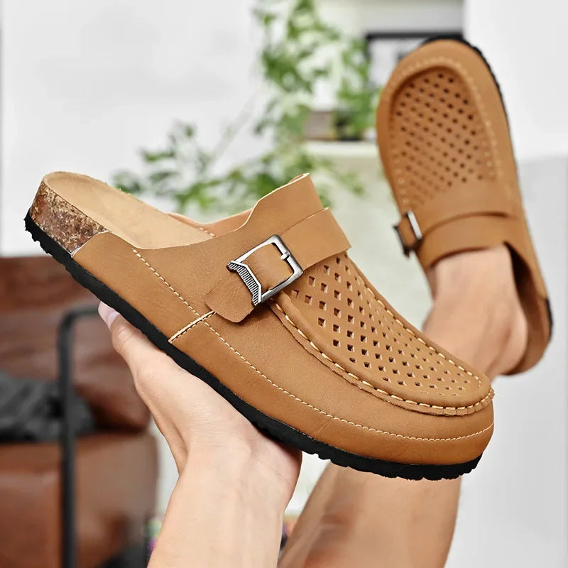 Diana™ | Cork Sole Buckle Comfort Mules