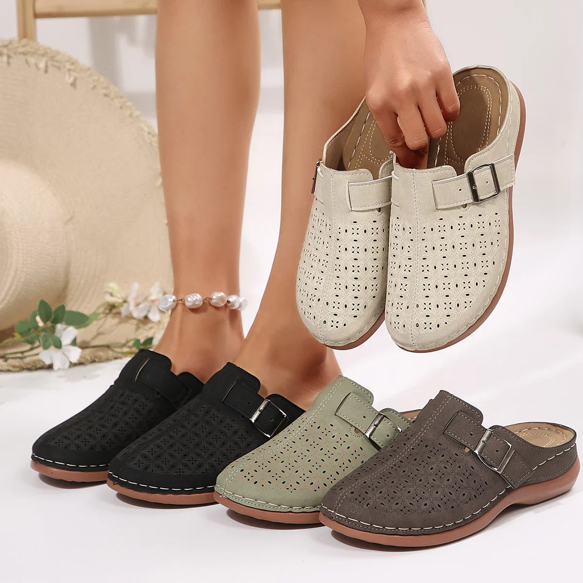 Teresa™ | Anti-Slip Comfort Buckle Slip-Ons