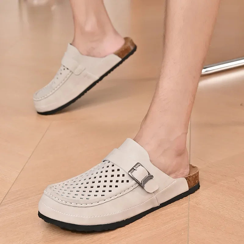 Diana™ | Cork Sole Buckle Comfort Mules