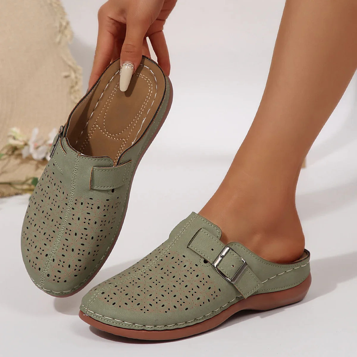 Teresa™ | Anti-Slip Comfort Buckle Slip-Ons