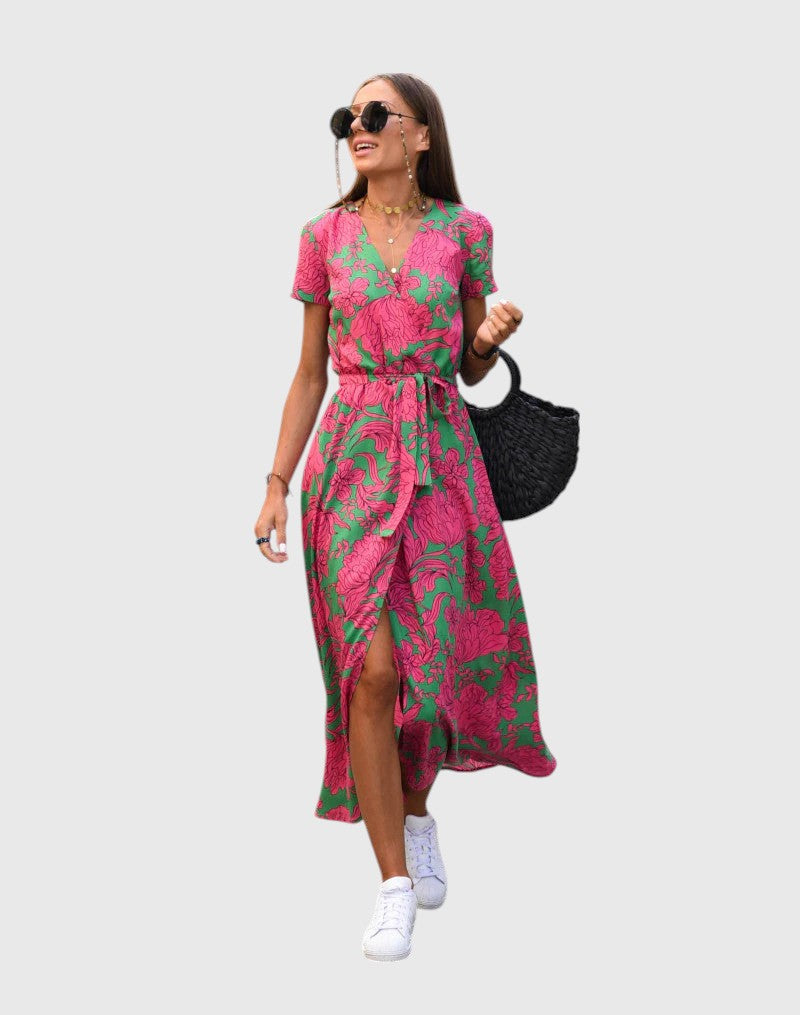 KELLY™ | ELEGANT SQUARE-NECK MIDI DRESS