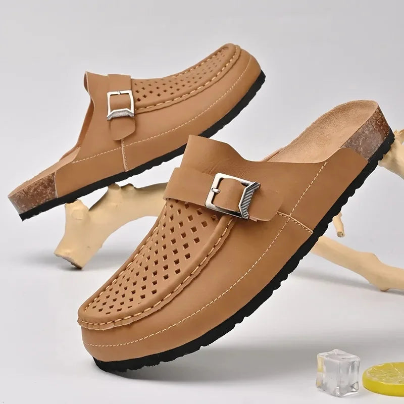 Diana™ | Cork Sole Buckle Comfort Mules