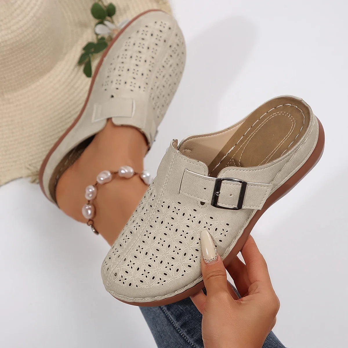 Teresa™ | Anti-Slip Comfort Buckle Slip-Ons