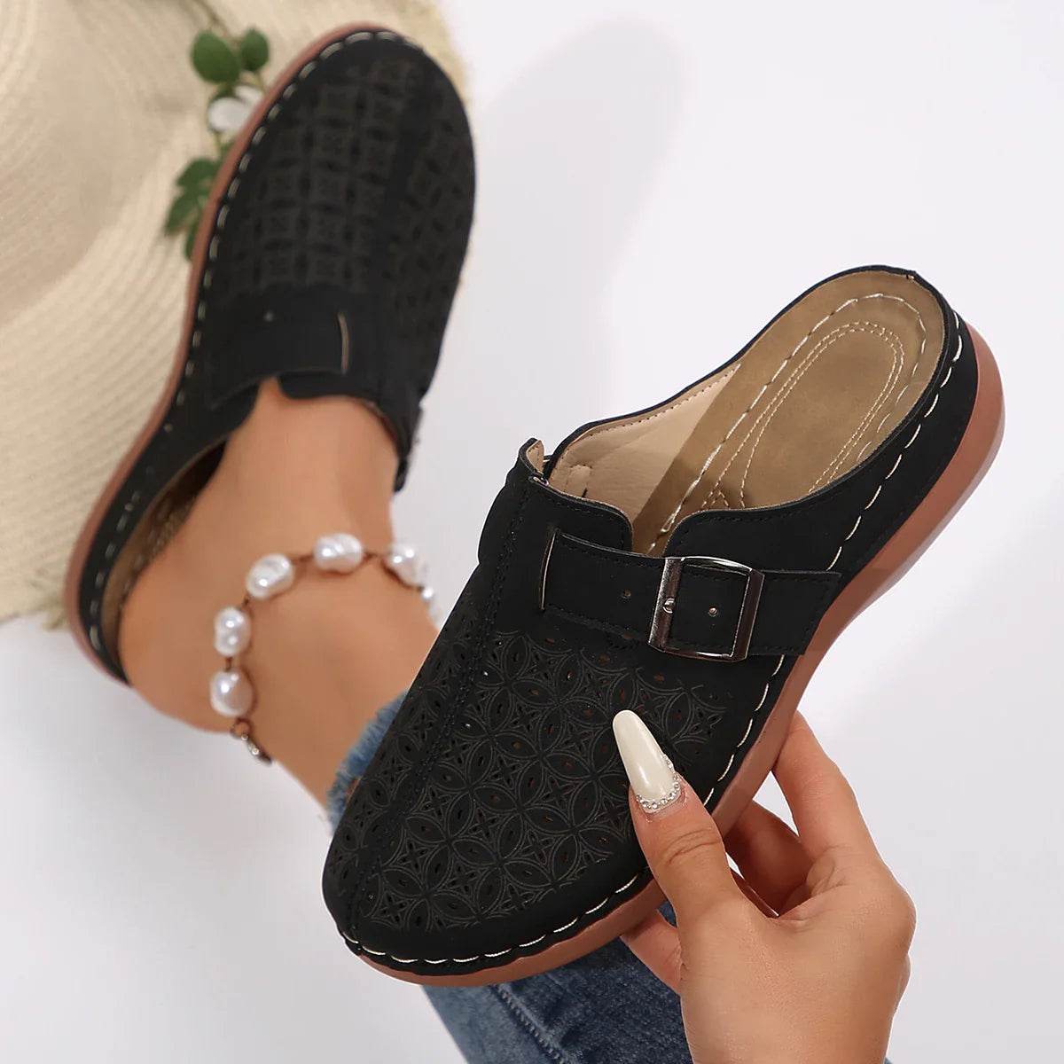 Teresa™ | Anti-Slip Comfort Buckle Slip-Ons