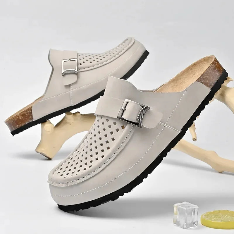 Diana™ | Cork Sole Buckle Comfort Mules