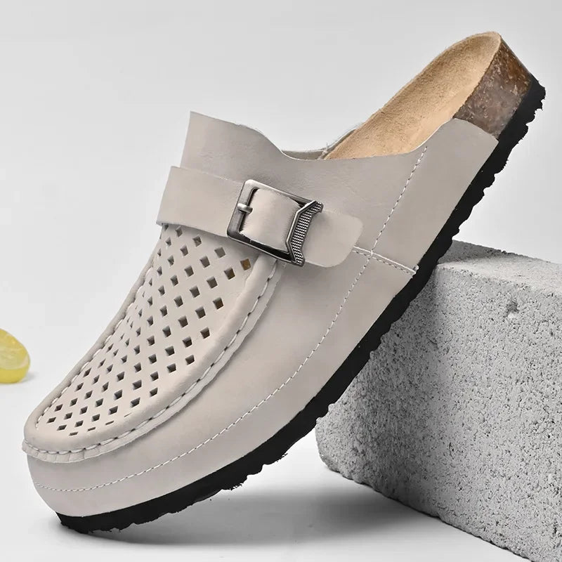 Diana™ | Cork Sole Buckle Comfort Mules