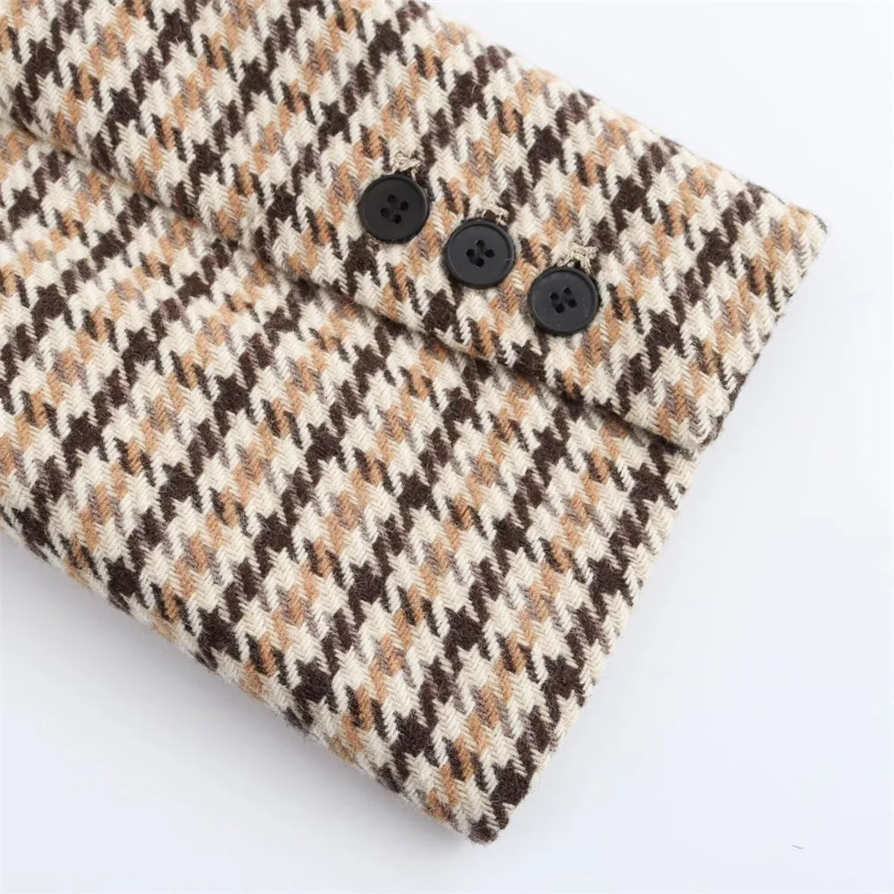 Margot Coat™ | Subtle Check Sophistication