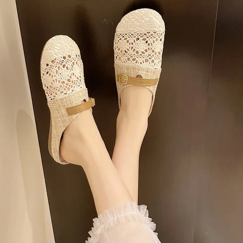 Claudia™ | Lightweight Mesh Patchwork Slip-Ons