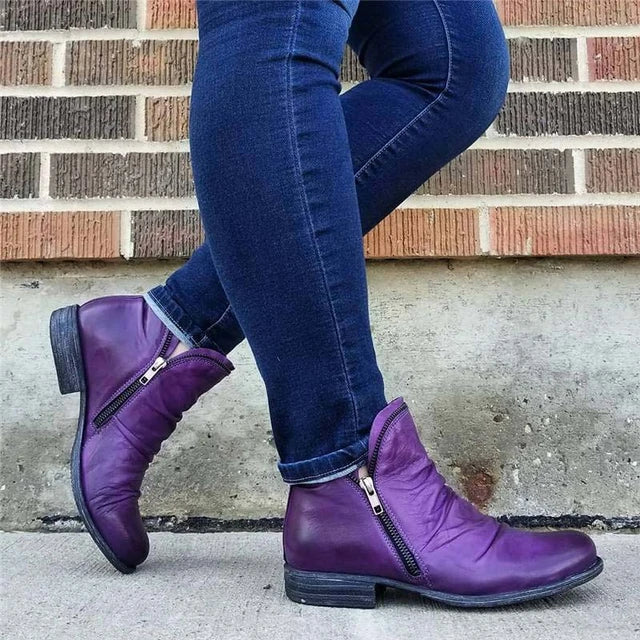 WOMEN ZIPPER WATERPROOF ANKLE ARCH SUPPORT BOOTS 2025