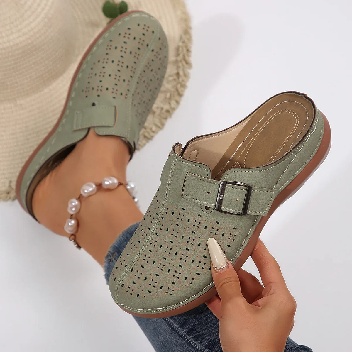 Teresa™ | Anti-Slip Comfort Buckle Slip-Ons
