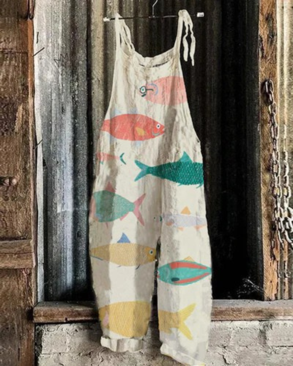 Vintage Multicolor Overall - Effortless Style & Comfortable Fit