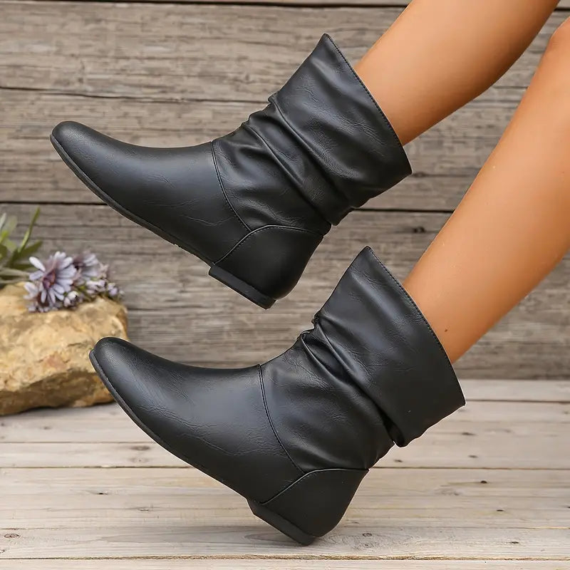 WINDSOR™ COMFY SLIP-ON LEATHER WATERPROOF ANKLE BOOTS