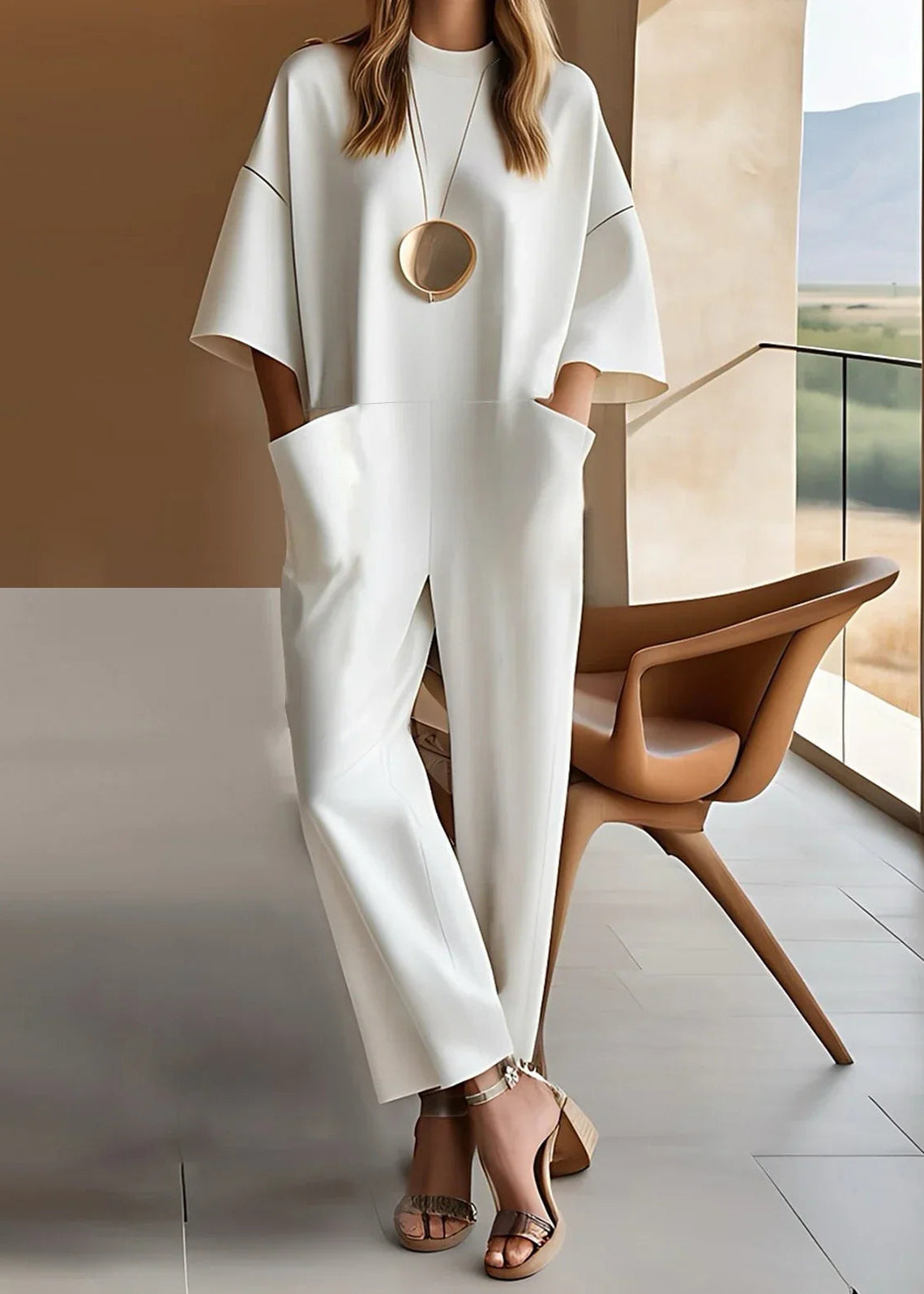 Emmy™ - Elegant Short-Sleeve Jumpsuit