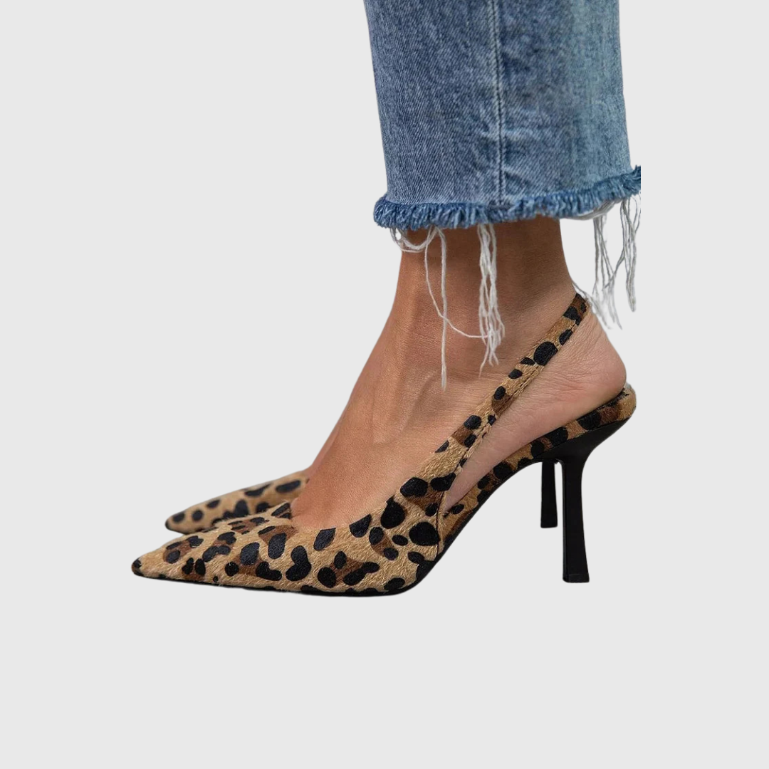 Seda™ | Leopard Print Slingback Stiletto Heels
