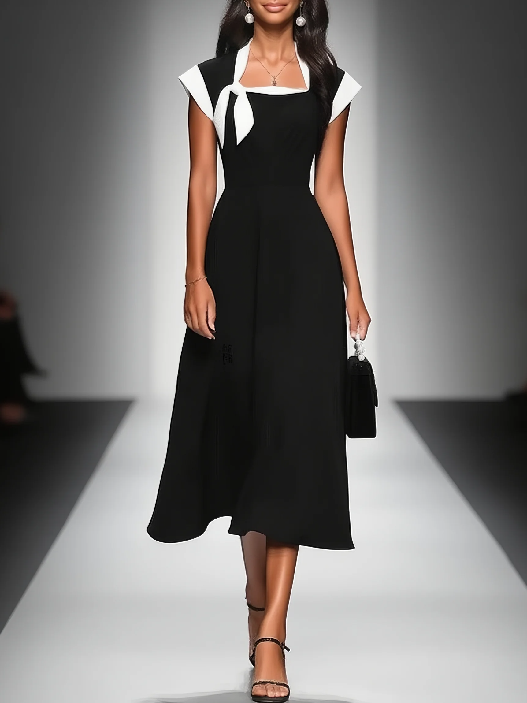 Vivienne™ | Colorblock Midi Dress