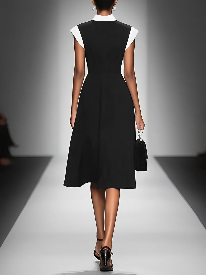 Vivienne™ | Colorblock Midi Dress