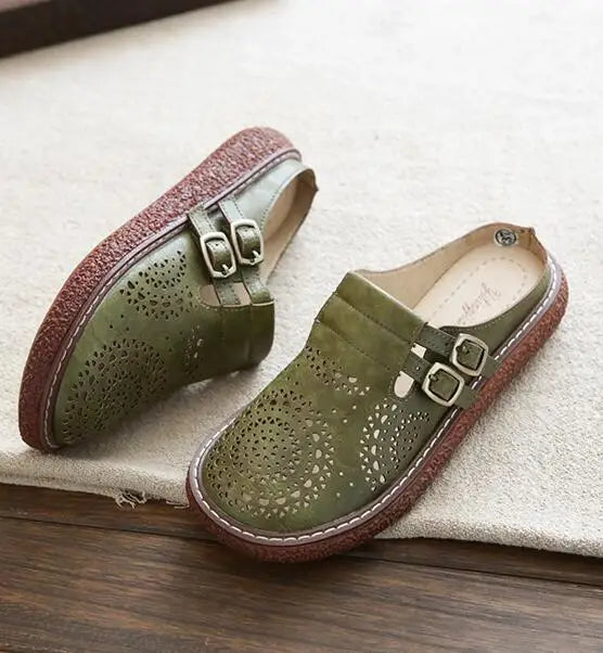 Helena™ | Supportive Retro Leather Slip-Ons