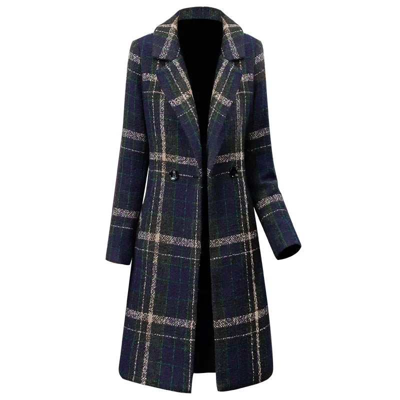 Margot Wool Coat™ | Elegant Plaid Warmth