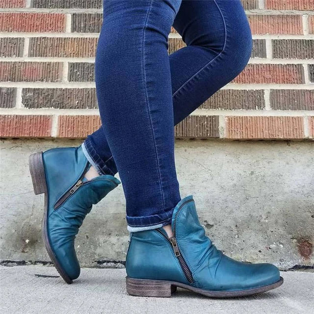 WOMEN ZIPPER WATERPROOF ANKLE ARCH SUPPORT BOOTS 2025