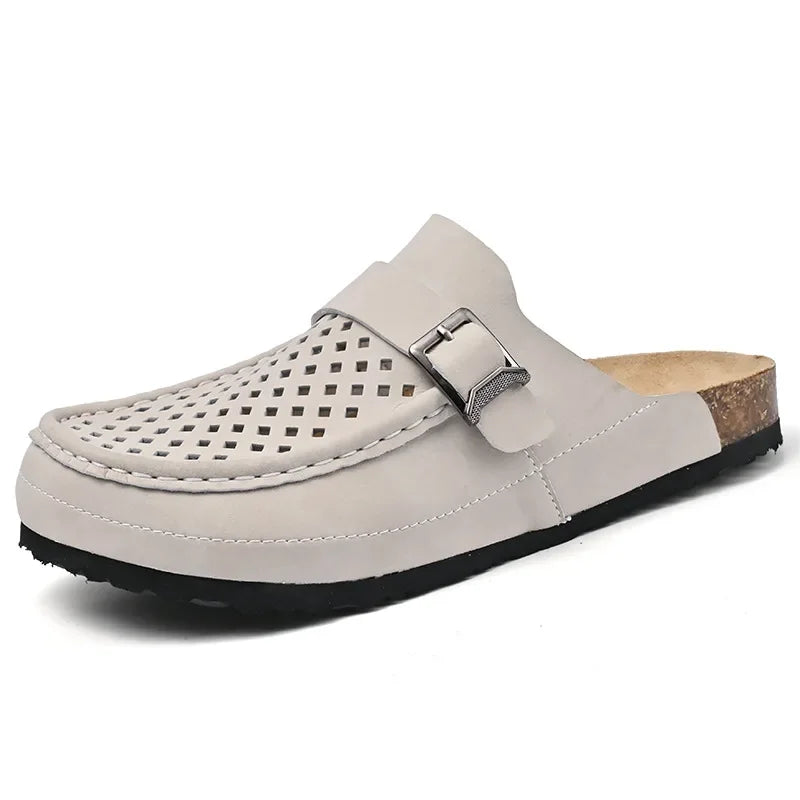 Diana™ | Cork Sole Buckle Comfort Mules