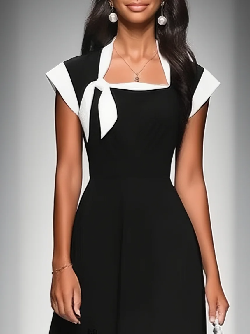 Vivienne™ | Colorblock Midi Dress