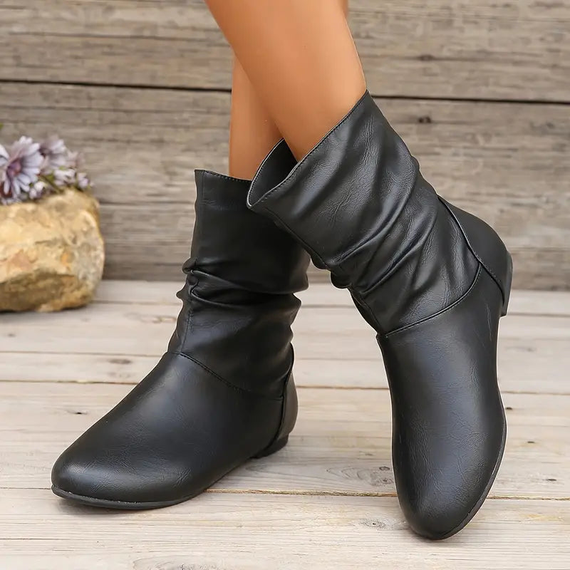 WINDSOR™ COMFY SLIP-ON LEATHER WATERPROOF ANKLE BOOTS